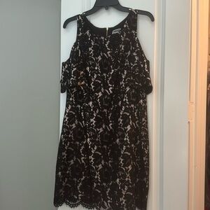 Black lace cocktail dress